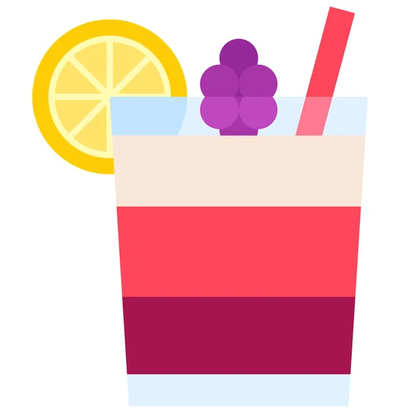 Icône Cocktail Illustration Vectorielle Des Boissons Alcoolisées Mélangées — Image vectorielle