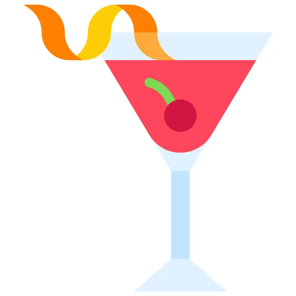 Космополитичная Икона Коктейля Векторная Иллюстрация Алкогольных Напитков — стоковый вектор