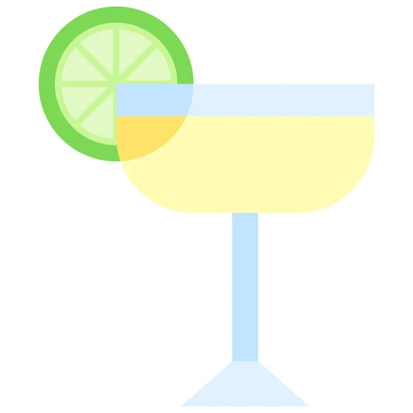 Gimlet Cocktail Icon Alcoholic Mixed Drink Vector Illustration — Stock Vector