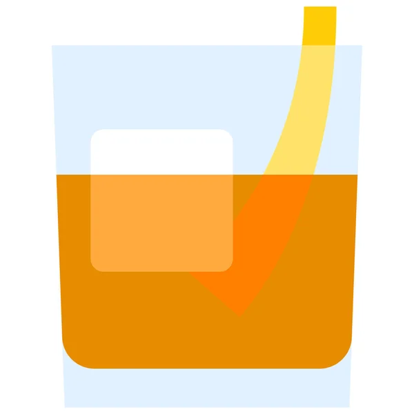 Icono Cóctel Padrino Bebida Alcohólica Mixta Vector Ilustración — Archivo Imágenes Vectoriales