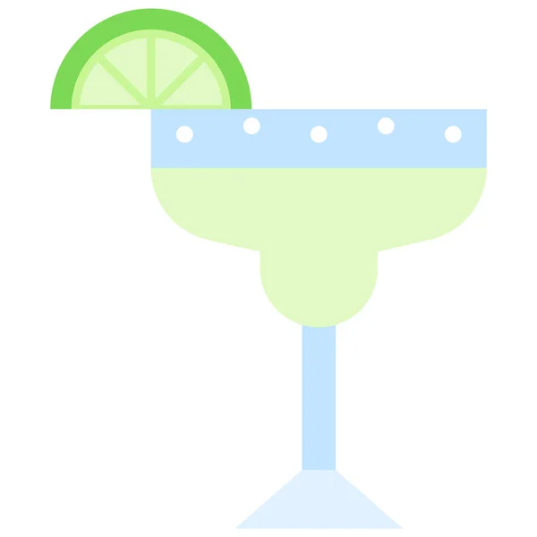 Margarita Cocktail Icon Alcoholic Mixed Drink Vector Illustration — Stock Vector