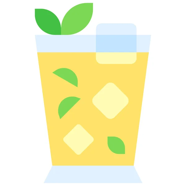 Minze Julep Cocktail Symbol Vektorillustration Für Alkoholische Mixgetränke — Stockvektor