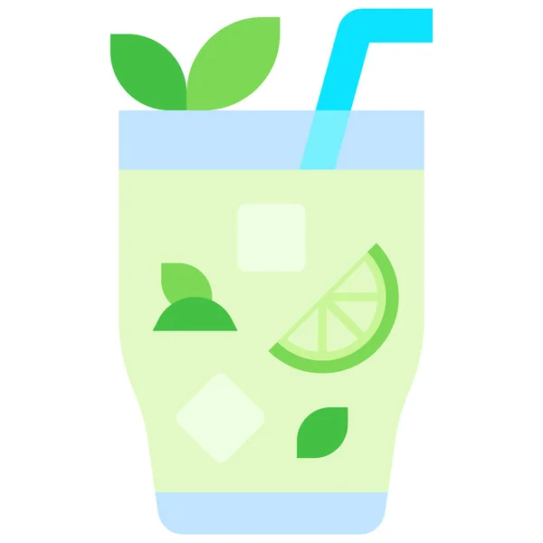 Icono Cóctel Mojito Ilustración Vectores Bebidas Alcohólicas Mixtas — Archivo Imágenes Vectoriales