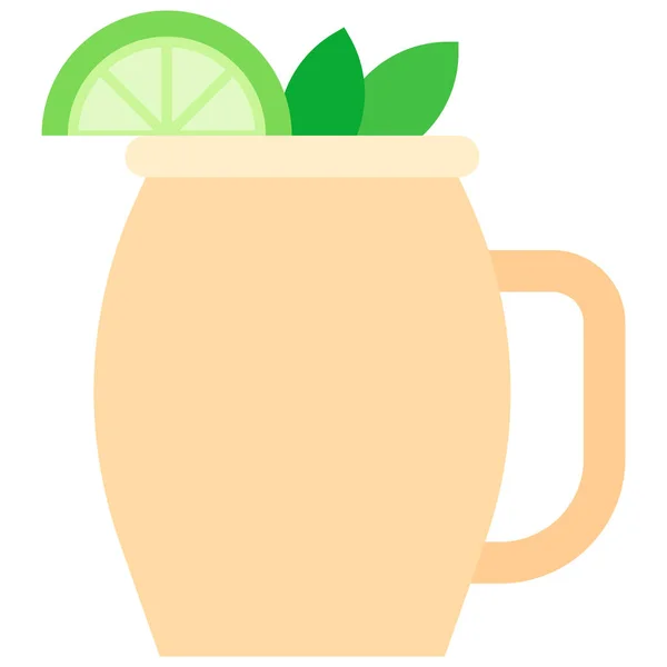 Moscow Mule Cocktail Icon Alcoholic Mixed Drink Vector Illustration — стоковий вектор