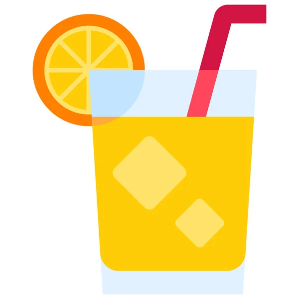 Screwdriver Icono Cóctel Bebida Alcohólica Mixta Vector Ilustración — Archivo Imágenes Vectoriales