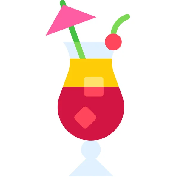 Sex Beach Cocktail Icon Alcoholic Mixed Drink Vector Illustration — стоковий вектор