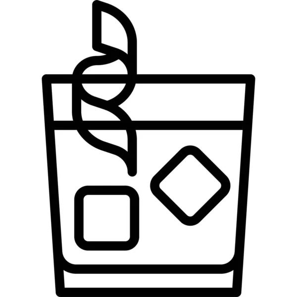 Icône Cocktail Giuseppe Amer Illustration Vectorielle Alcool Mélangé — Image vectorielle