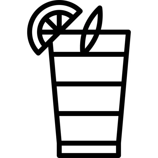 Bob Marley Cocktail Icon Alcoholic Mixed Drink Vector Illustration — стоковий вектор