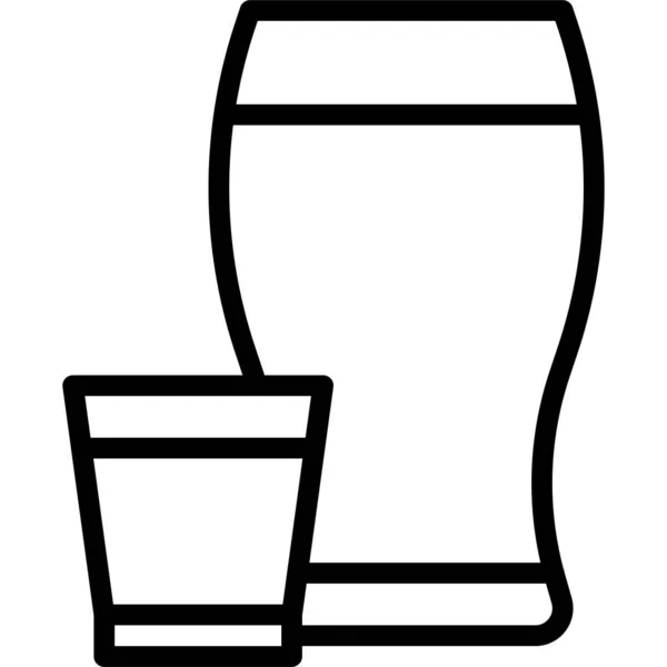 Boilermaker Cocktail Ikon Alkoholhaltig Blandad Dryck Vektor Illustration — Stock vektor