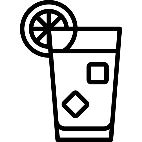 Cape Codder Cocktail Icon Alcoholische Mixed Drink Vector Illustratie — Stockvector