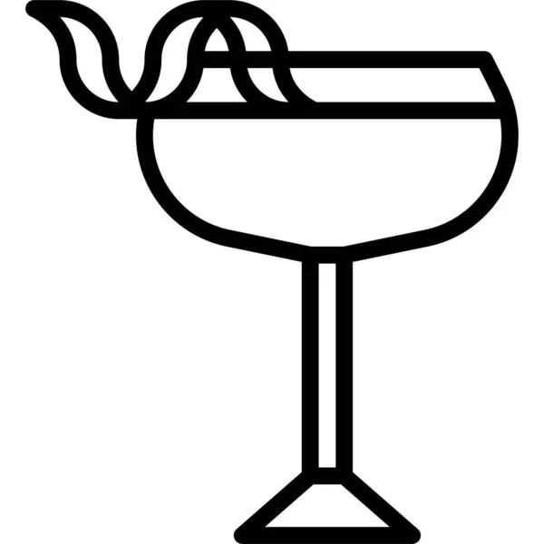 Corpse Reviver Koktél Ikon Alkoholos Kevert Ital Vektor Illusztráció — Stock Vector