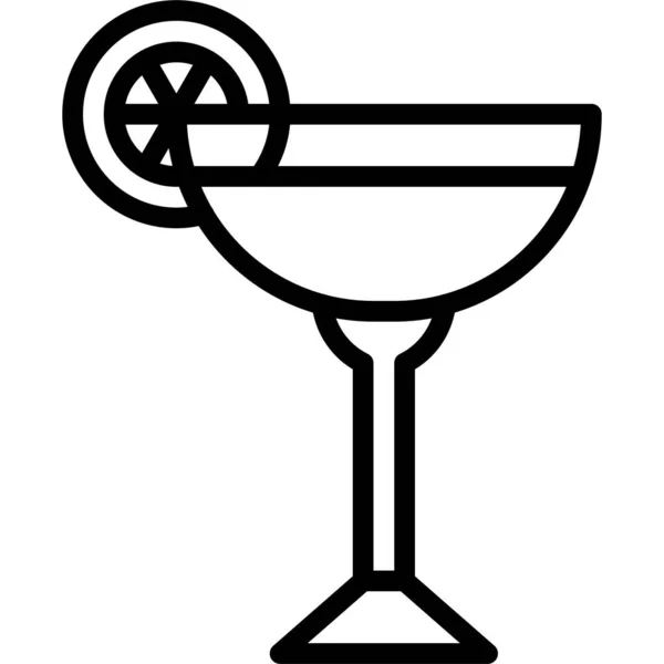 Daiquiri Cocktail Ikone Vektorillustration Für Alkoholische Mixgetränke — Stockvektor
