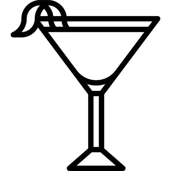 Erdbebencocktail Symbol Vektor Illustration Für Alkoholische Mixgetränke — Stockvektor