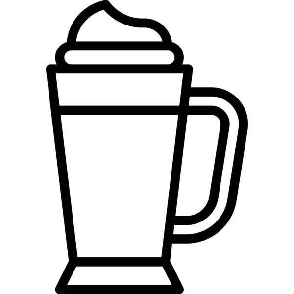Ірландська Ікона Кави Коктейль Алкоголічний Вектор Змішаних Напоїв — стоковий вектор