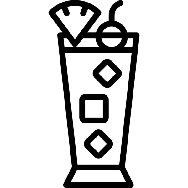 Meerjungfrau Cocktail Symbol Vektor Illustration Für Alkoholische Mixgetränke — Stockvektor