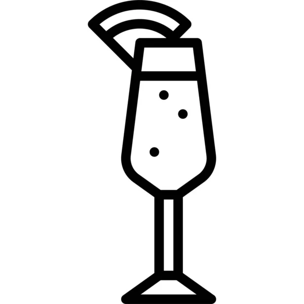 Ícone Coquetel Mimosa Ilustração Vetor Bebida Mista Alcoólica —  Vetores de Stock
