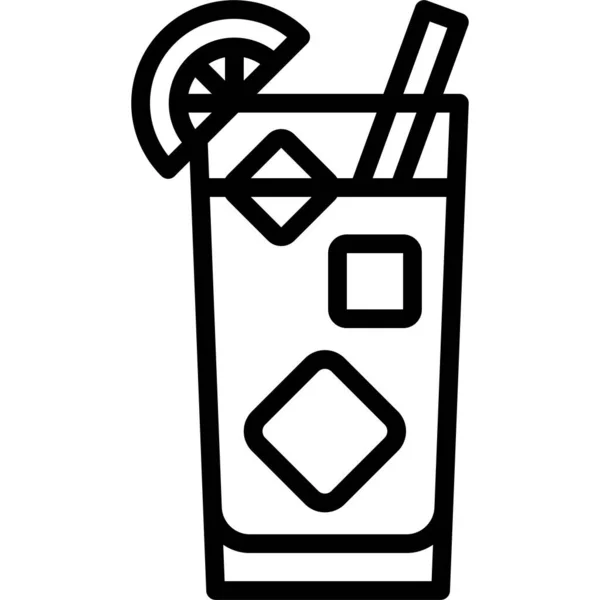 Ícone Coquetel Rickey Ilustração Vetor Bebida Mista Alcoólica —  Vetores de Stock