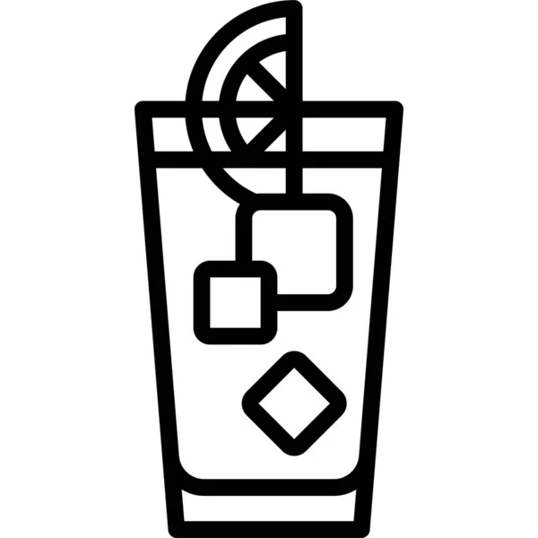 Woo Woo Cocktail Symbol Alkoholische Mixgetränke Vektorillustration — Stockvektor