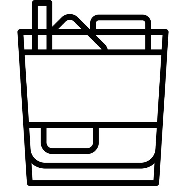 Icono Cóctel Ruso Blanco Ilustración Vectores Bebidas Alcohólicas Mixtas — Vector de stock