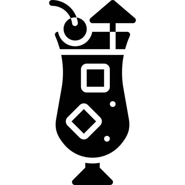 Символ Коктейля Голубая Лагуна Векторная Иллюстрация Алкоголя — стоковый вектор