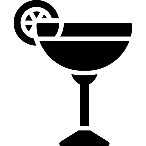 Icône Daiquiri Cocktail Illustration Vectorielle Des Boissons Alcoolisées Mélangées — Image vectorielle