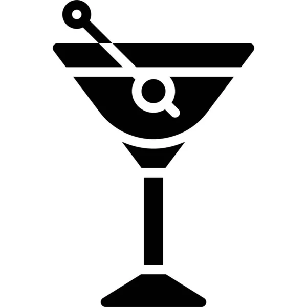 Manhattan Cocktail Symbol Vektor Illustration Für Alkoholische Mixgetränke — Stockvektor