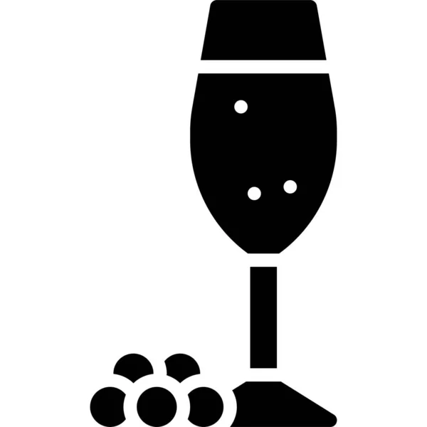 Ícone Coquetel Kir Ilustração Vetor Bebida Mista Alcoólica — Vetor de Stock