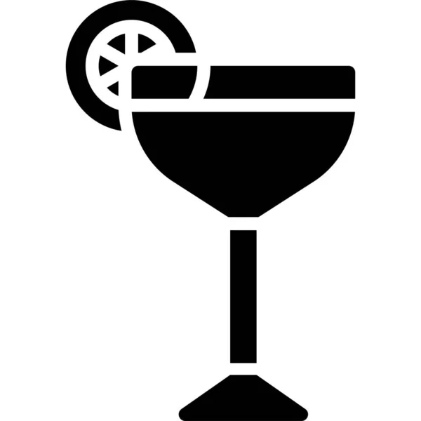Icône White Lady Cocktail Illustration Vectorielle Boissons Alcoolisées Mixtes — Image vectorielle