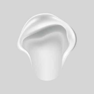 Arka planda izole edilmiş cilt için krem sürme kremi. Cilt bakımı ya da nemlendirici reklamcılık. Kaymak gibi pürüzsüz, karman çorman bir makyaj ürünü. Yüz bakımı için losyon örneği