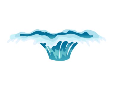 Su sıçrama animasyonu. Damlayan su özel efekti. Fx sayfası. Oyunlarda ve videolarda flaş animasyon için temiz su damlası patlaması. Çizgi film çerçevesi