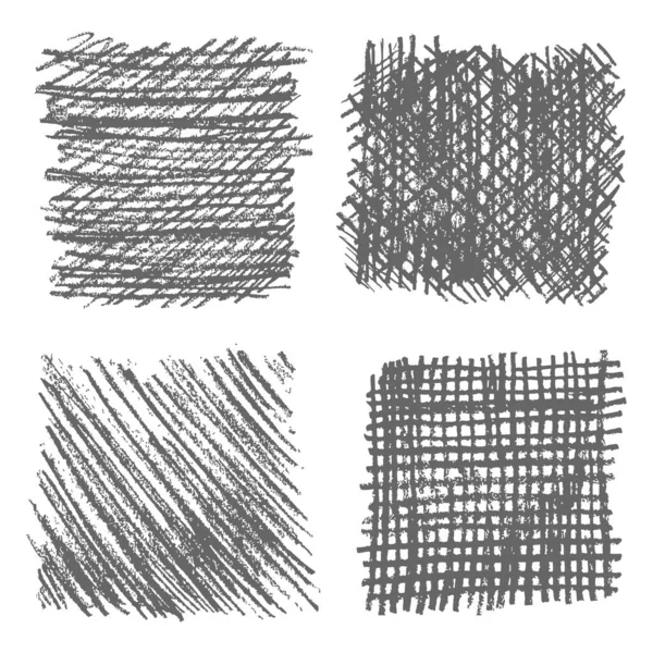 펜을 떨어트려. 연필은 흰 바탕에 있는 직선을 교차하는 질감을 가지고 있다. 손으로 그린 criss-cross 효과 벡터 설계. ( 영어 ) Grunge doodle scribbble chaotic vector illustration — 스톡 벡터