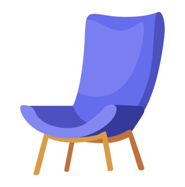 Rahat ve modaya uygun bir koltuk. Oda tasarım elemanı. Dinlenme ve rahatlama için yumuşak mobilyalar. Yumuşak ve rahat döşemeli çizgi film koltuğu.