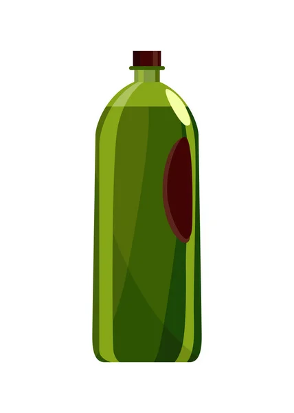 Vegetable Oil Bottle Can Vitamin Oil Cooking Virgin Organic Healthy — Stock Vector