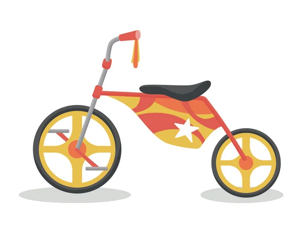 Type Forme Cadre Rétro Pour Vélo Enfant Enfants Colorés Vélo — Image vectorielle