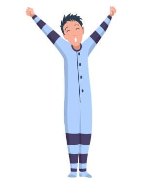 Character pajama. Men dressed in onesie. People wearing jumpsuit or kigurumi. Pajama party, person in costume.