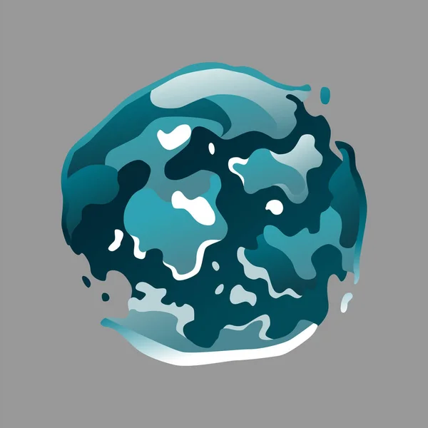 Sabun Köpüğü Animasyon Elementi Topun Kimyasal Küresi Figürü Yuvarlak Patlama — Stok Vektör