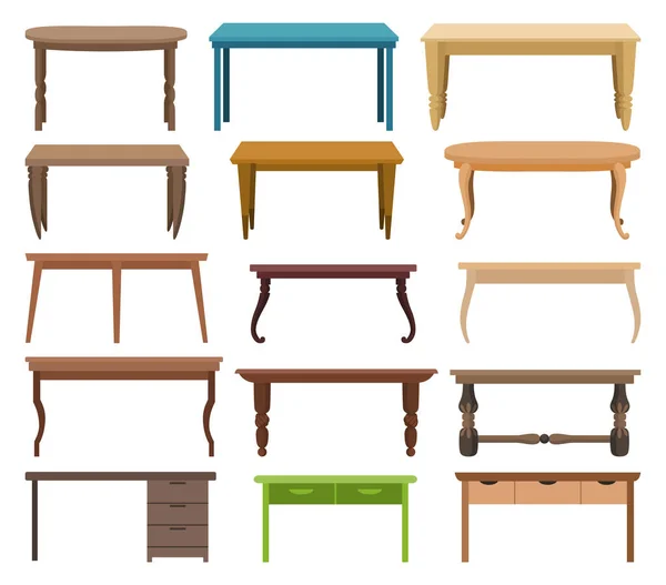 Empty Wooden Tables Desktops Clean Small Element Home Interior Scenics — 图库矢量图片