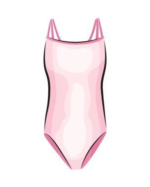 Ballet accessorie. Part of pink ballet dress. Vector hand drawn sketch style object.