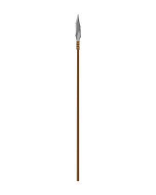 Ancient age stone tool for hunting or work. Cartoon spear, prehistoric caveman instrument. Vector illustration of primitive culture tool in flat style isolated on white background.