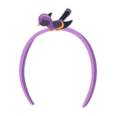 Saç aksesuarı bandı. Bakım ve saç dokuzu için aksesuar çizimi. Kadın saçı modadan. Elastik halka.