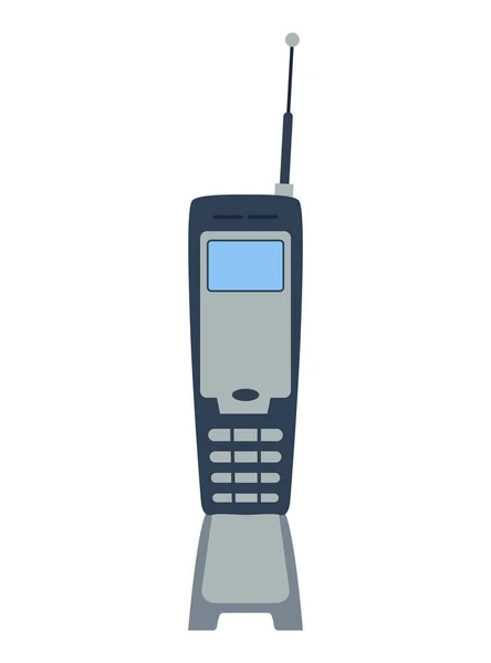 Step Evolution Phone Last Century Communication Device Old Mobile Technology — стоковый вектор