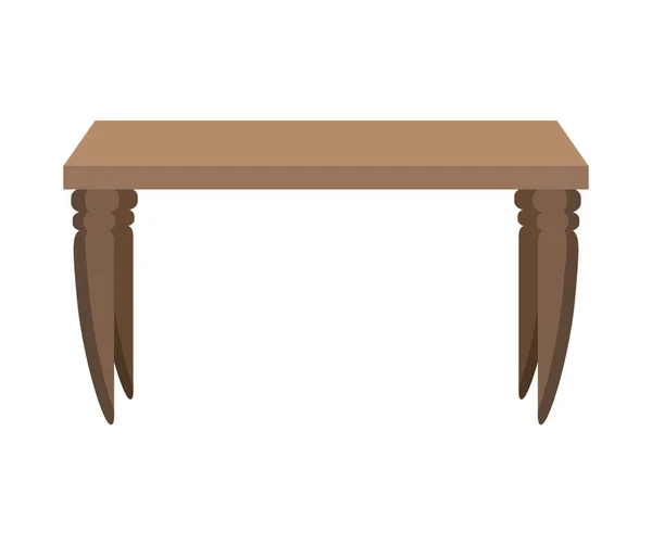 Table Bureau Bois Vide Nettoyer Petit Élément Des Paysages Intérieurs — Image vectorielle