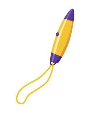 Kedi aksesuarı. Hayvanlarla oynamak için komik bir oyuncak. Evcil hayvan dükkanı için renkli bir illüstrasyon. Kiten bakım simgesi.