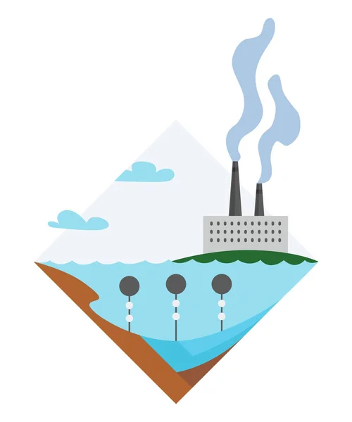 Generation Energy Type Icon Power Station Sign Modern Technology Ecological —  Vetores de Stock