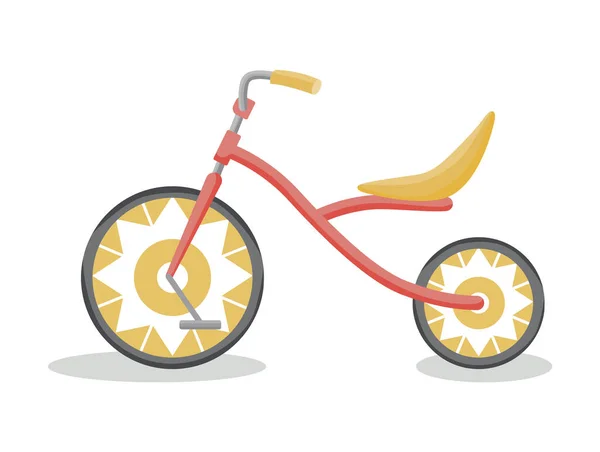 Kid Cykel Retro Ram Typ Eller Form Färgglada Barn Barn — Stock vektor