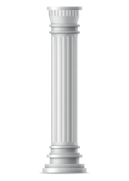 Αντίκα Στήλη Ρεαλιστική Εικόνα Κλασικό Πέτρινο Πυλώνα Ρωμαϊκής Ελληνικής Αρχιτεκτονικής — Διανυσματικό Αρχείο