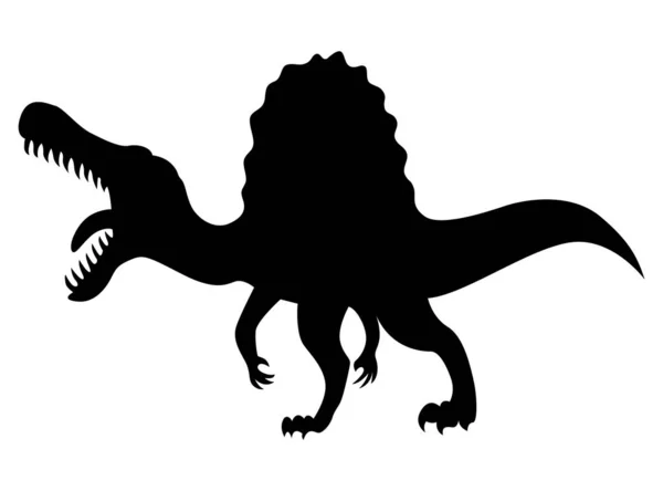 Dinosaurussilhouet Dino Monsters Icoon Vorm Van Echt Dier Schets Van — Stockvector