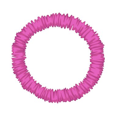 Saç aksesuarı bandı. Bakım ve saç dokuzu için aksesuar çizimi. Kadın saçı modadan. Elastik bant veya halka.