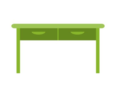 Boş tahta masa ya da masaüstü. İç mekan manzarasının temiz küçük bir unsuru. Nesne sunumu için şablon. Masa beyaz arkaplanda izole edildi.