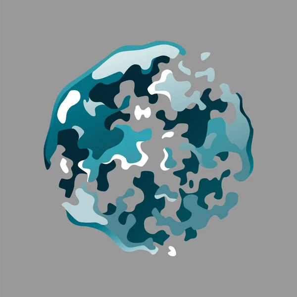 Jabón Elemento Animación Burbujas Figura Esférica Bola Química Agua Explosión — Archivo Imágenes Vectoriales